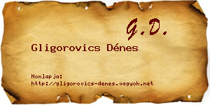 Gligorovics Dénes névjegykártya