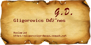 Gligorovics Dénes névjegykártya