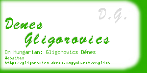 denes gligorovics business card